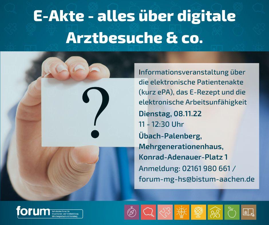 E-Akte – alles über digitale Arztbesuche & co. (c) Forum MG HS